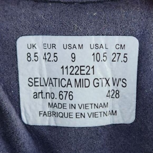 AKU Selvatica Mid GTX Mens Size 9 Blue Waterproof Gore-Tex Vibram Hiking Boots - Picture 9 of 9